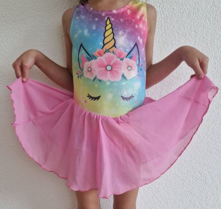 Mädchen Ballettkleid, Einhorn, Gr. 104