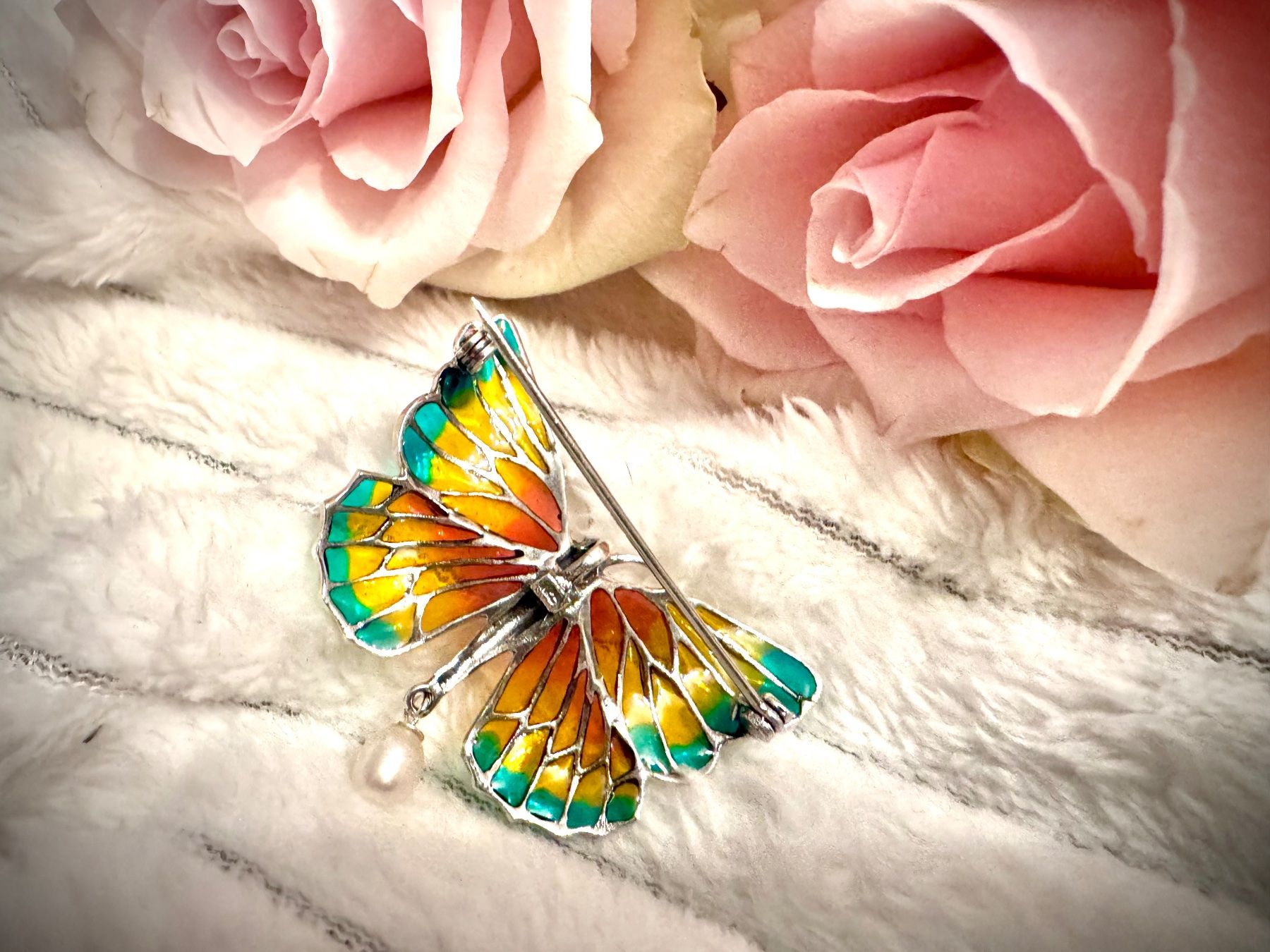 Spille & Fermagli: Brosche Schmetterling 925 Sterling Silver mit Perle – Nuovo (secondo la descrizione) da Zürich venduto da LIBELLA13 6