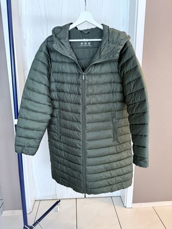 C&A Steppmantel olivgrün mit Kapuze Gr. 44 