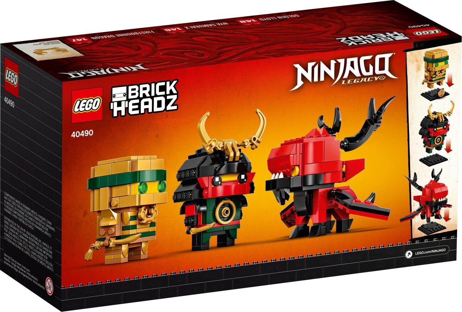 Lego Kit di costruzioni: Lego 40490 Brickheadz Ninjago 10 – Nuovo e nell'imballaggio originale da Matzendorf venduto da SwissMagicKarten