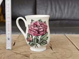🩷 Roy Kirkham Fine Bone China Tasse „Peony & Agapanthus“
