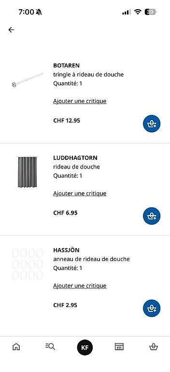 Altro per la casa: Rideau et barre/tringle de douche - comme neuf – Usato da Morges venduto da overkiki 2
