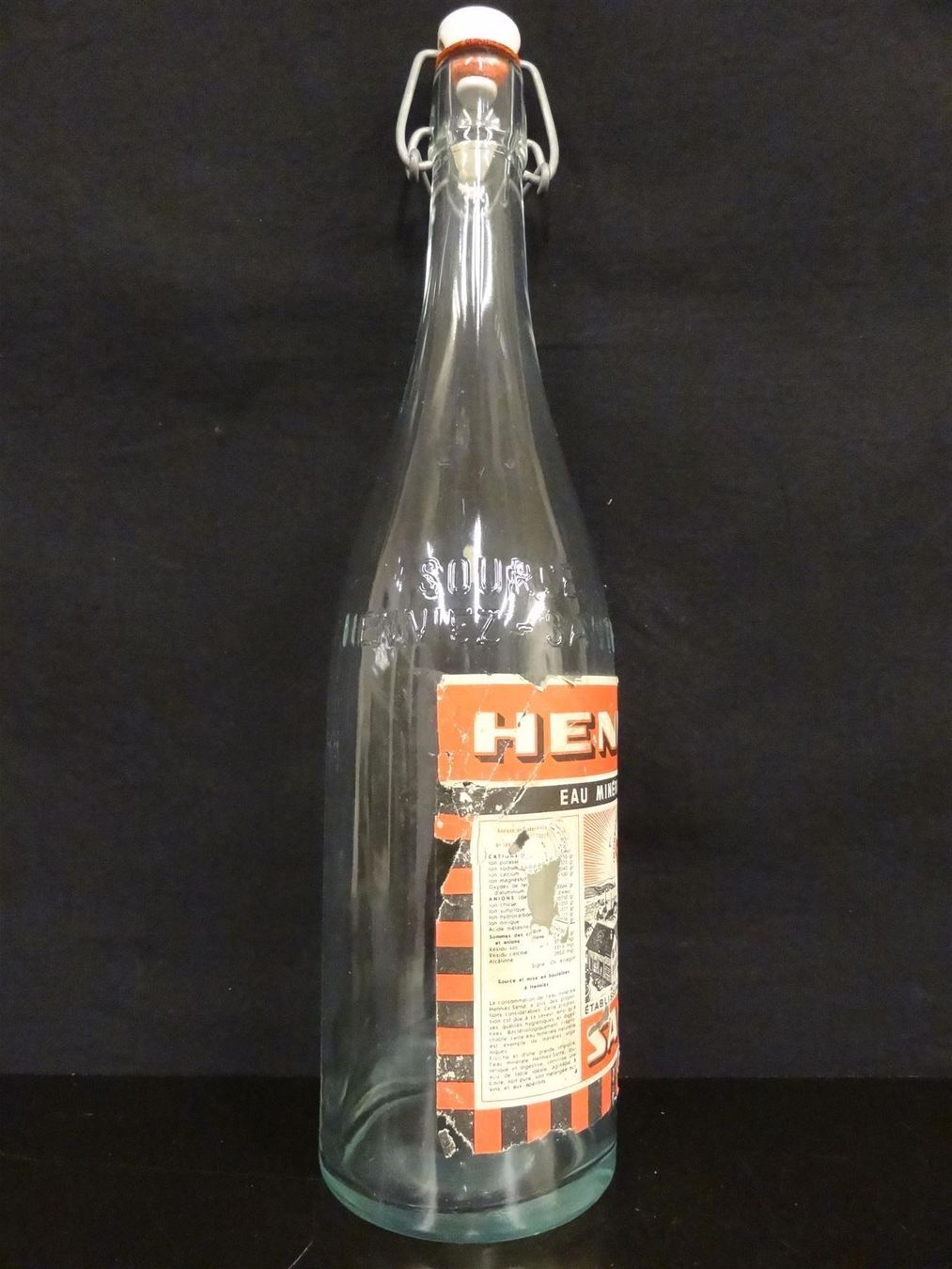Bicchieri, Caraffe & Bottiglie: alte Flasche HENNIEZ SANTÉ – Usato da Kerzers venduto da Flaschenposten 6