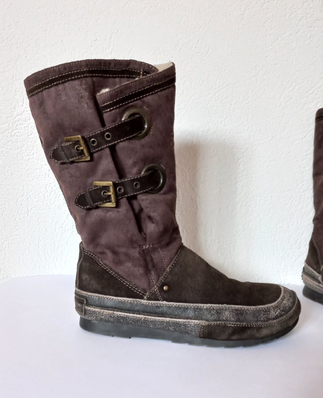 Scarpe da donna: Winterschuhe Leder/Wildleder Gr. 39 – Usato da Bévilard venduto da belkin 1