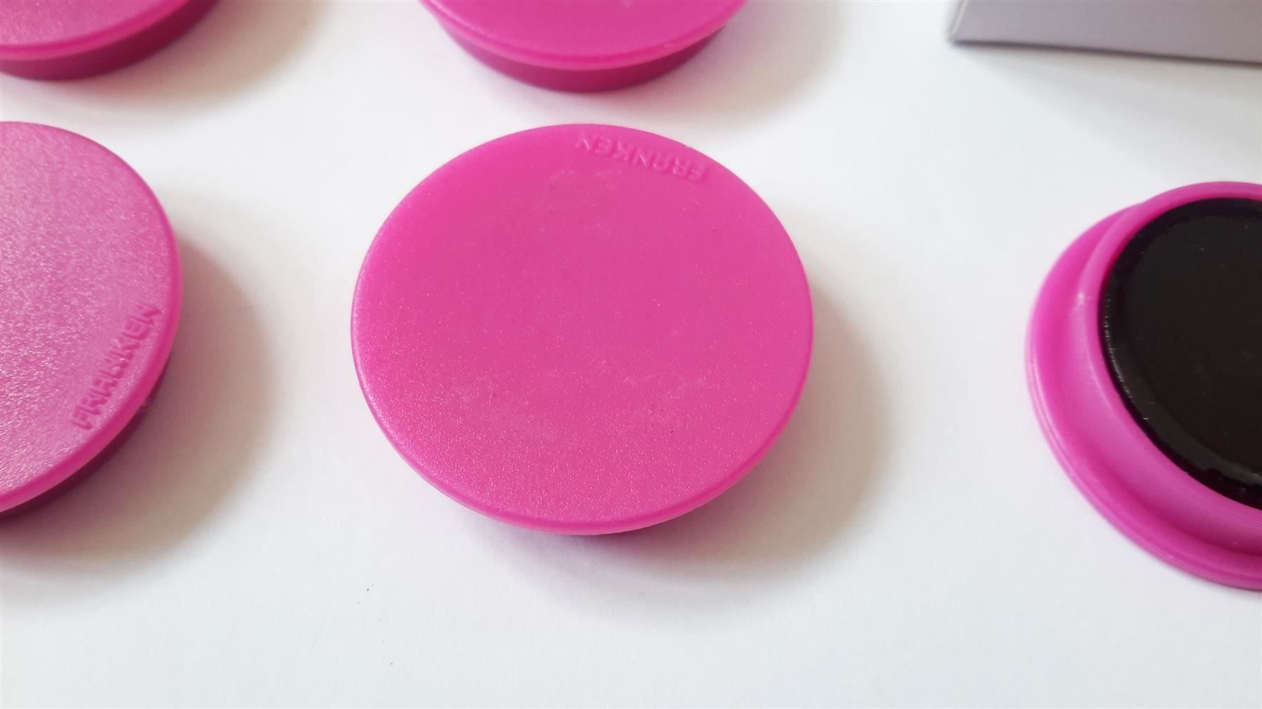 Magnete: Magnete 10 Stück, 32 mm, pink – Neu und originalverpackt aus St. Gallen von cointec 3