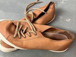 Braune Damen Lederturnschuhe