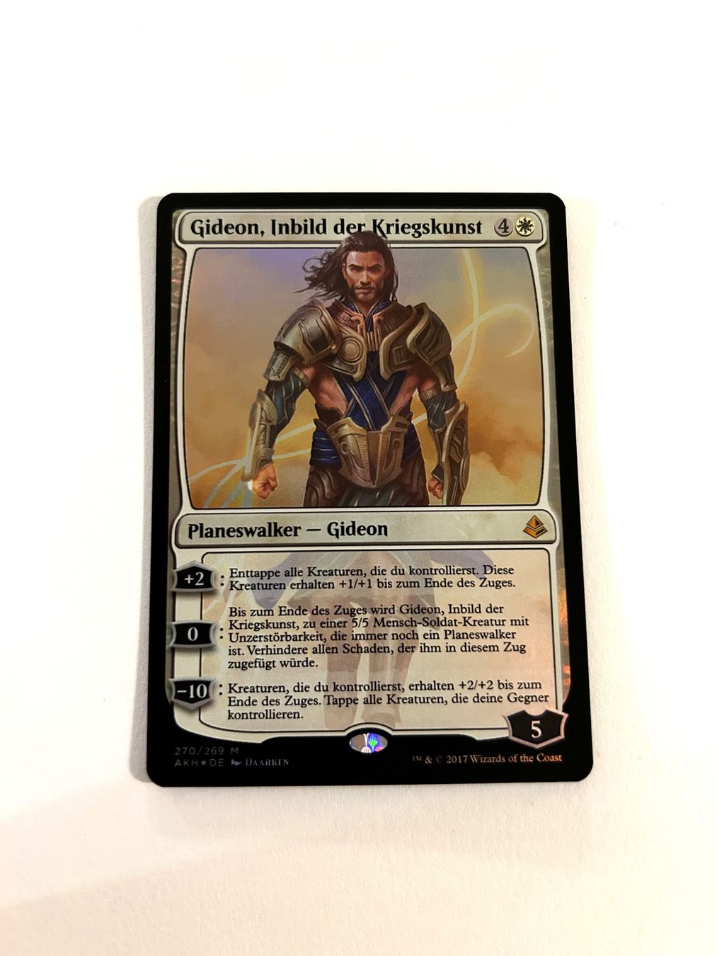 Magic The Gathering Carte collezionabili: MTG - Gideon, Inbild der Kriegskunst - Foil - Amonkhet - DE – Usato da Wangen an der Aare venduto da SG94
