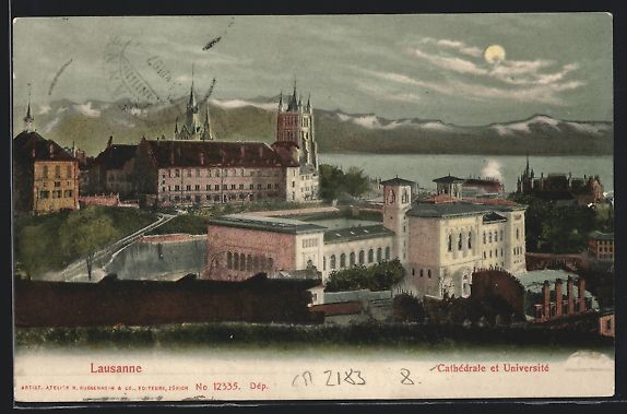 Cartoline postali: AK Lausanne, Cathedrale et Universite – Usato da Berlin venduto da bartko-reher