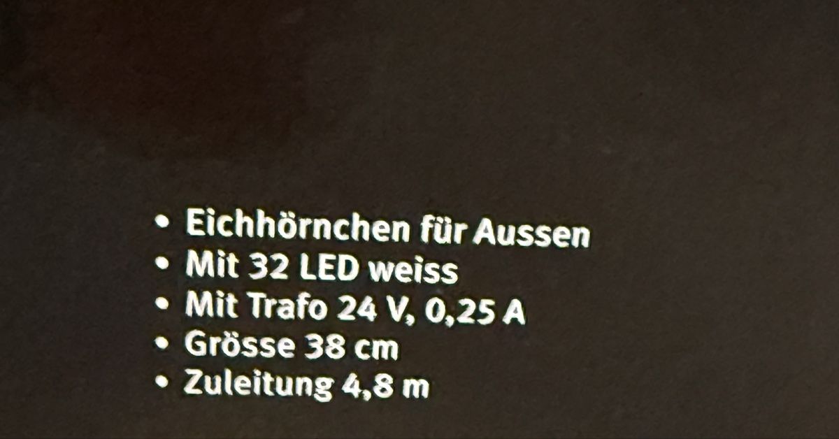 Migros Tutte le decorazioni: LED Eichhörnchen Winter-/Weihnachtsdekoration – Usato da Rothrist venduto da Sonjahosang 2