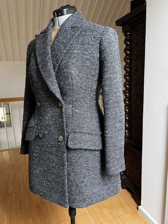 Mantel Hourglass aus 100% Wolle, Gr.38/40 (M)