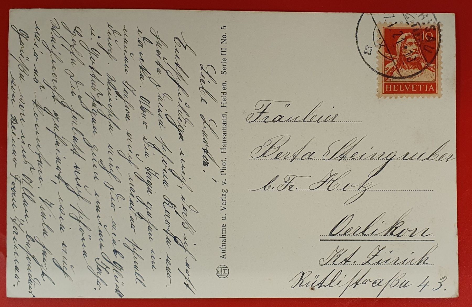Cartoline postali: Mels 1921 - Mittagsglut – Usato da Kreuzlingen venduto da Rschweiz1 1