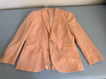 C&A SAKKO, GR. 54, SLIM FIT, LACHSFARBEN, 2-KNOPF, 2-SCHLITZ