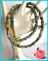 SALE KETTE STEINKETTE EDELSTEINKETTE BAUMACHAT ACHAT GRÜN