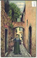 Lago di Lugano - Un vicolo a Gandria - Litho