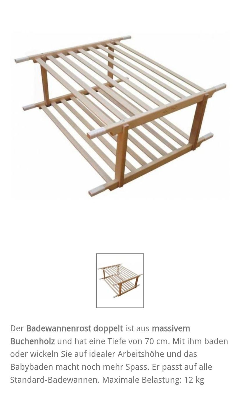 Fasciatoi & Accessori: Wickeltisch, Badewannenrost, 70cm – Usato da Goldau venduto da simona.dettling