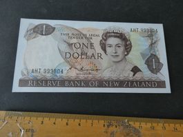 New Zealand, alter Geldschein - ungefaltet