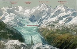 Morteratschgletscher   GR  mit Piz Bernina      um 1913