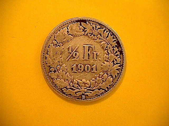 Alle Münzen: 50 Rp. 1901 – Gebraucht aus Buchs AG von Ged8