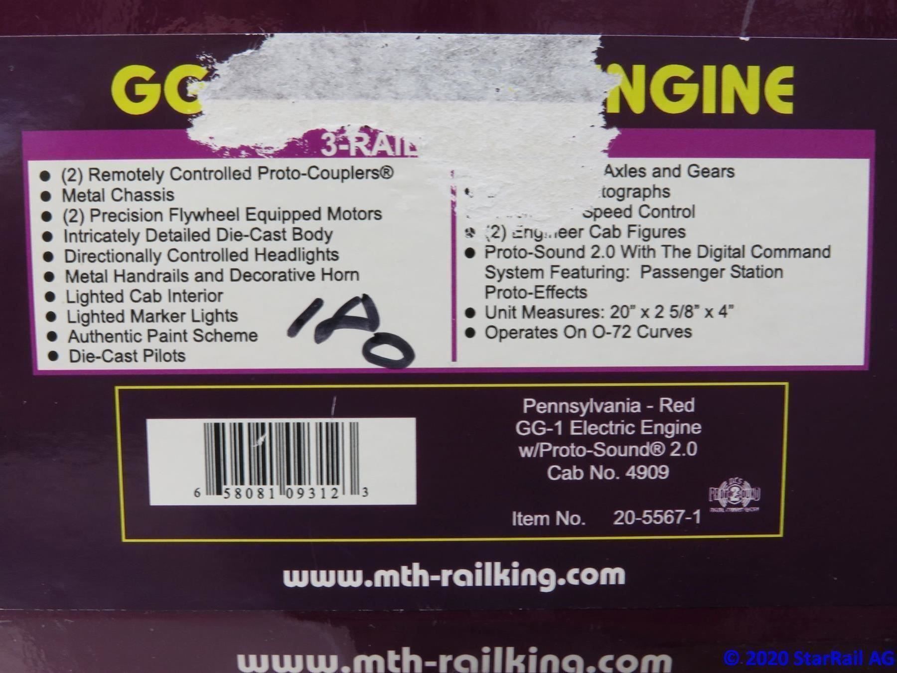 Modellini di ferrovie: MTH 20-5567-1 Premier GG-1 4908 – Nuovo (secondo la descrizione) da Ennetbaden venduto da StarTrain 6