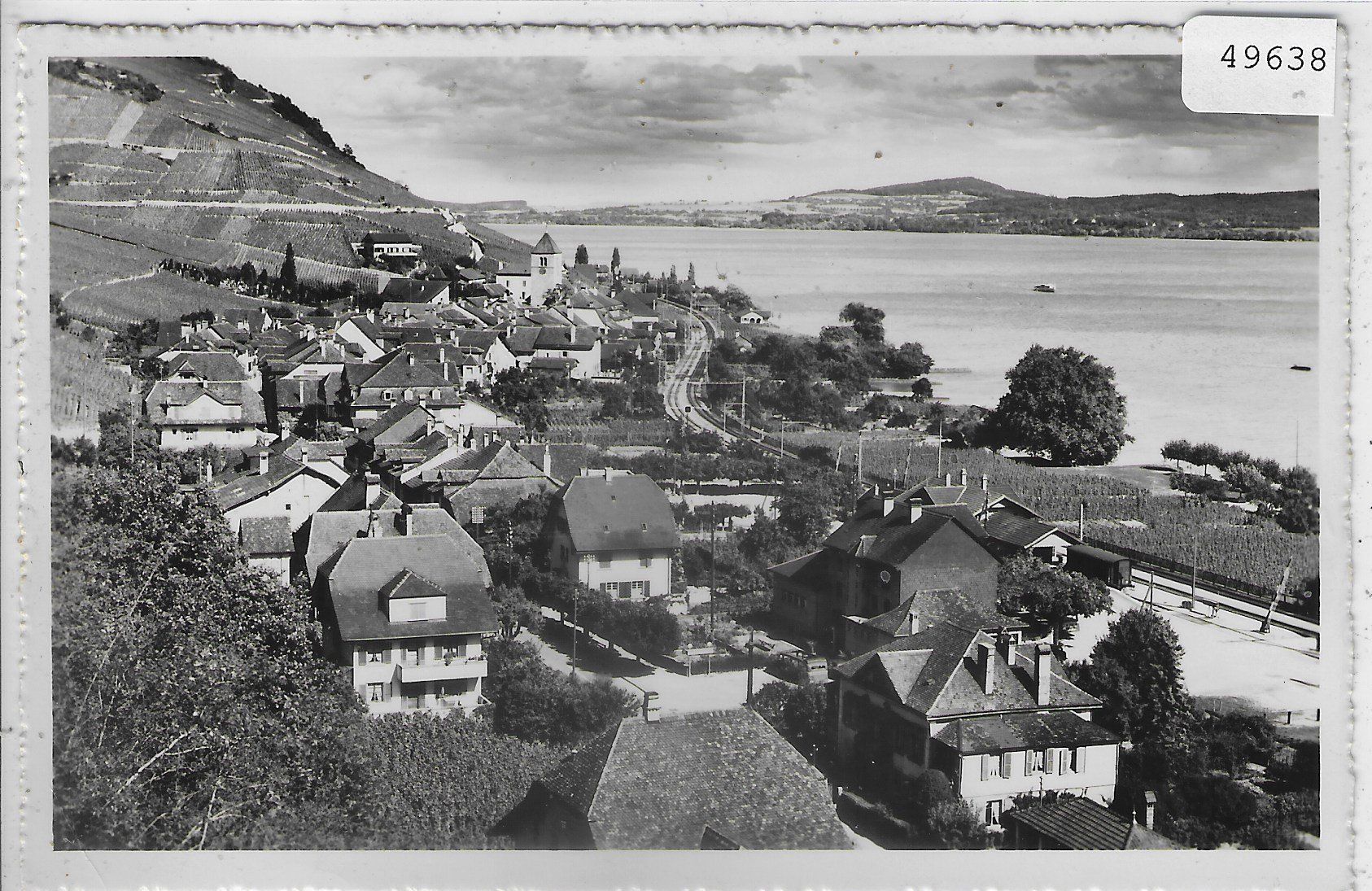 Ansichtskarten: Twann am Bielersee mit Bahnhof – Gebraucht aus Ettingen von Kartenplanet