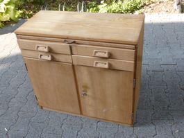 "Künstler"- Kommode 4 Schubladen, Auszug, Türchen, 80x37 x75