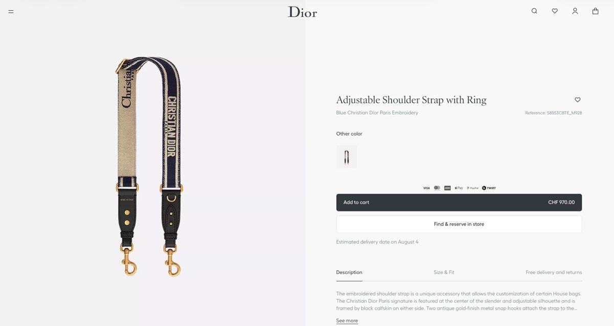Dior Taschen für Damen: Authentic Dior Saddle Bag + Original Dior Shoulder Strap – Neu (gemäss Beschreibung) aus Zürich von YumYum 6