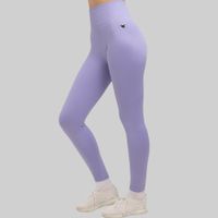 Sport Leggings Damen High Waist Nahtlos Fitness Hell Lila L