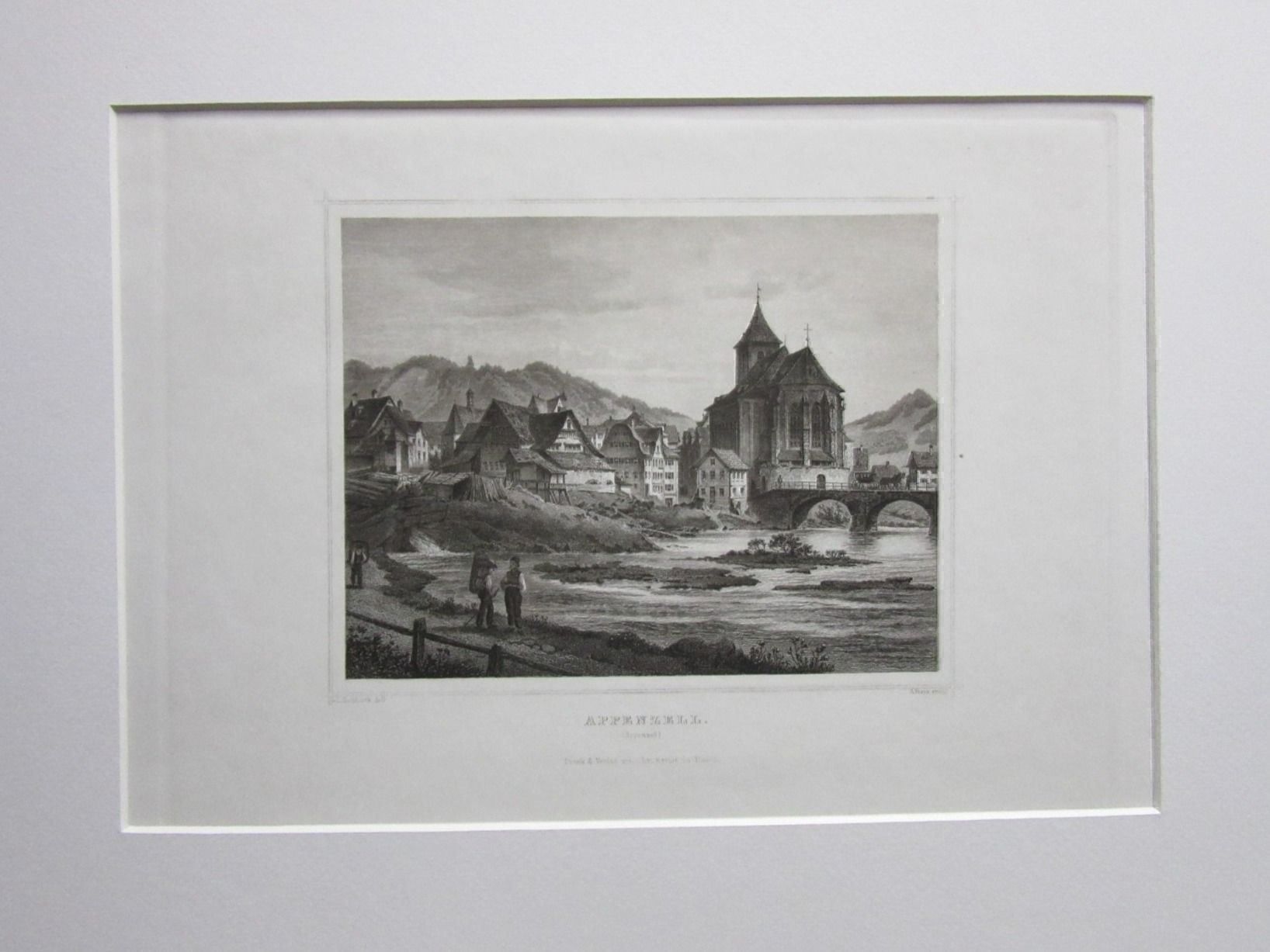 Incisioni: APPENZELL STICH MIT PASSEPARTOUT – Usato da Gersau venduto da kunst-online 1