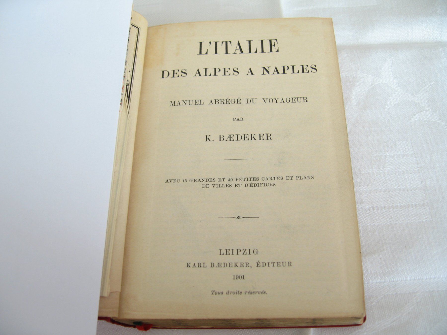 Libri: BAEDEKER""   ITALIE en un volume – Usato da Meilen venduto da steffanini 3