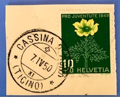 Nr.J 130 mit  Cassina (Ticino) Vollstempelt 1949