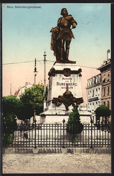 Cartoline postali: AK Bern, Blick auf das Bubenberg-Denkmal – Usato da Berlin venduto da bartko-reher