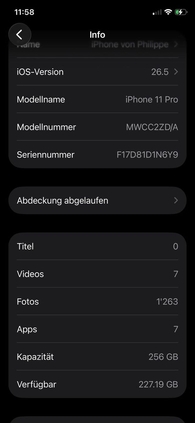 Apple Telefoni cellulari / Smartphones: i Phone 11 pro 256 GB – Usato da Oetwil an der Limmat venduto da Phil1882 3