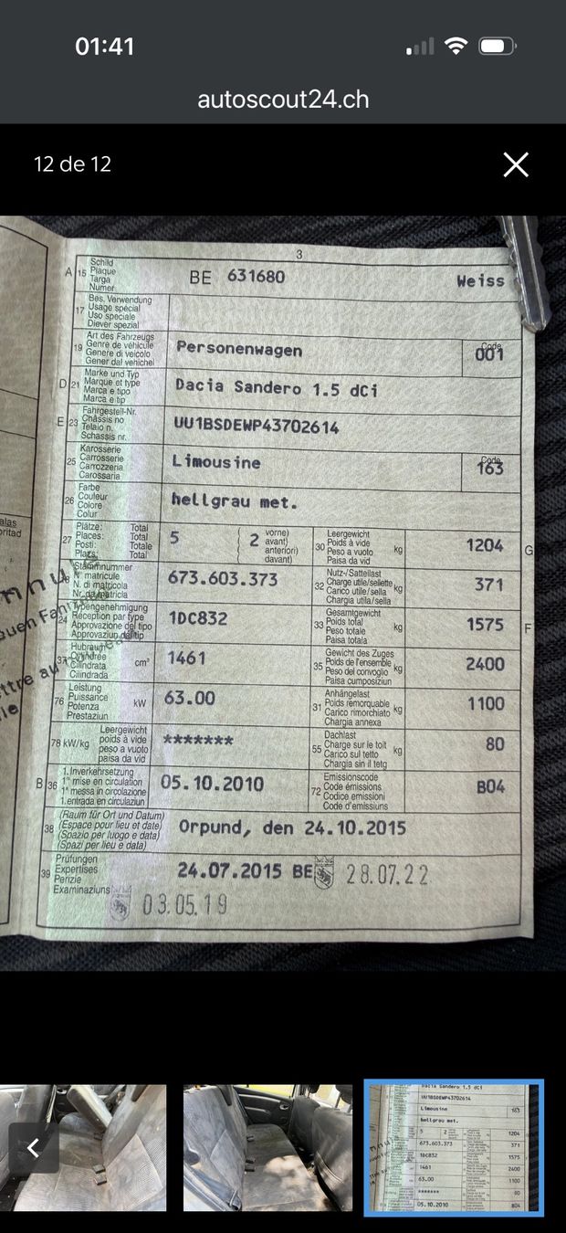 Dacia Autos: Vender – D'occasion à Biel/Bienne par hasa03 9