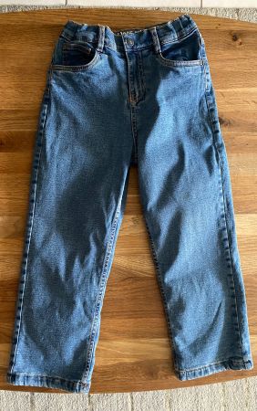 Jeans mit Fleece-Unterschicht, LOOSE FIT, 128cm