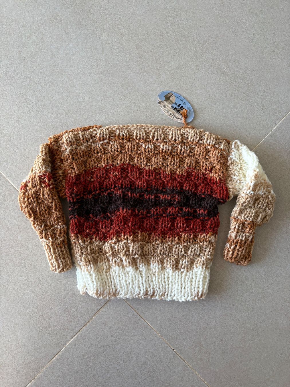 Pullover & Sweatshirts: Gestrickter Pullover Kinder mehrfarbig Grösse 68/74 – Neu und originalverpackt aus Basel von Tierschutz-Flohmi