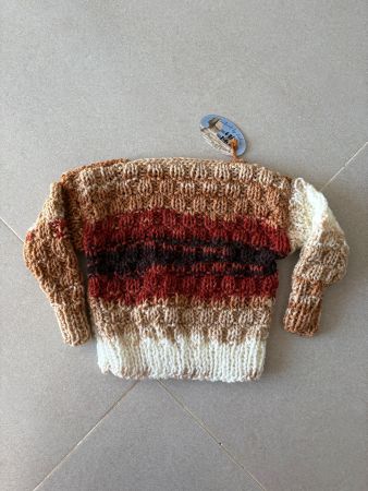 Gestrickter Pullover Kinder mehrfarbig Grösse 68/74