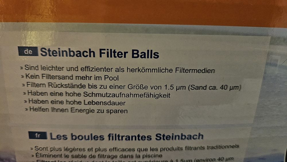 Steinbach Filter Balls z.b. für INDEX Whirlpool Kaufen auf Ricardo