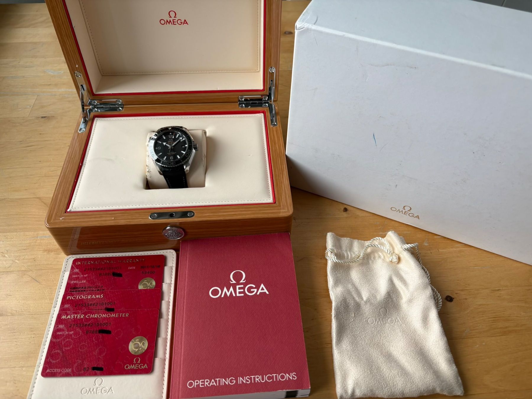 Omega Orologi: OMEGA Seamster Planet Ocean 43.5mm Fullset – Usato da Birsfelden venduto da Mynos 1