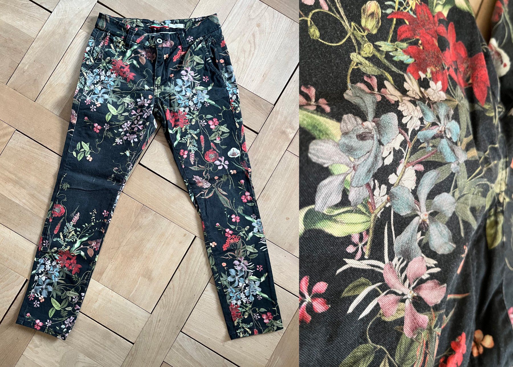 Please Jeans Jeans: PLEASE Jeans Flowers Blumen – Usato da Zürich venduto da its-love