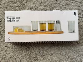 Tequila Set mit Holztablett & Salzstreuer - Neuwertig!