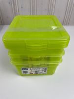 3x Rotho Boxen & Deckel grün - Plastikbehälter, 100x165x90mm