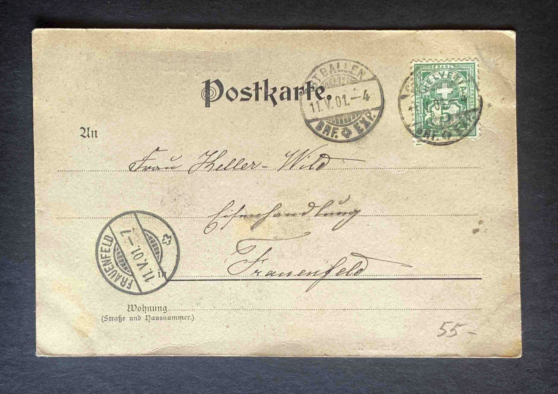 Cartoline postali: AK Gruss aus St Gallen – Usato da Goldau venduto da artelier1 1