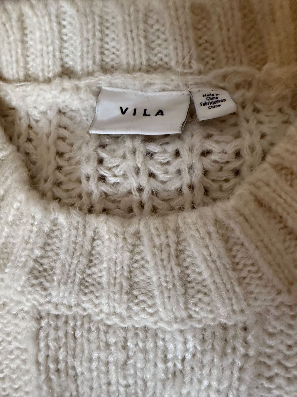 Pullover & Sweatshirts: Weißer Grobstrickpullover im Boho-Stil – Größe S – Gebraucht aus Zürich von Vma_reuse 4