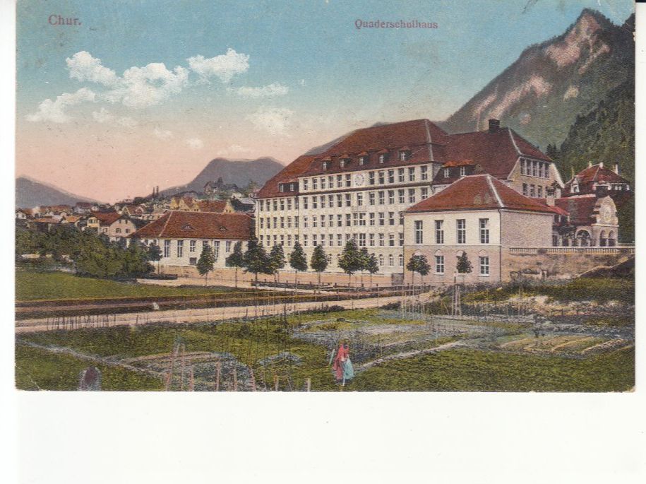 Cartoline postali: Chur Quaderschulhaus 1924 – Usato da Bürglen TG venduto da StampGraf
