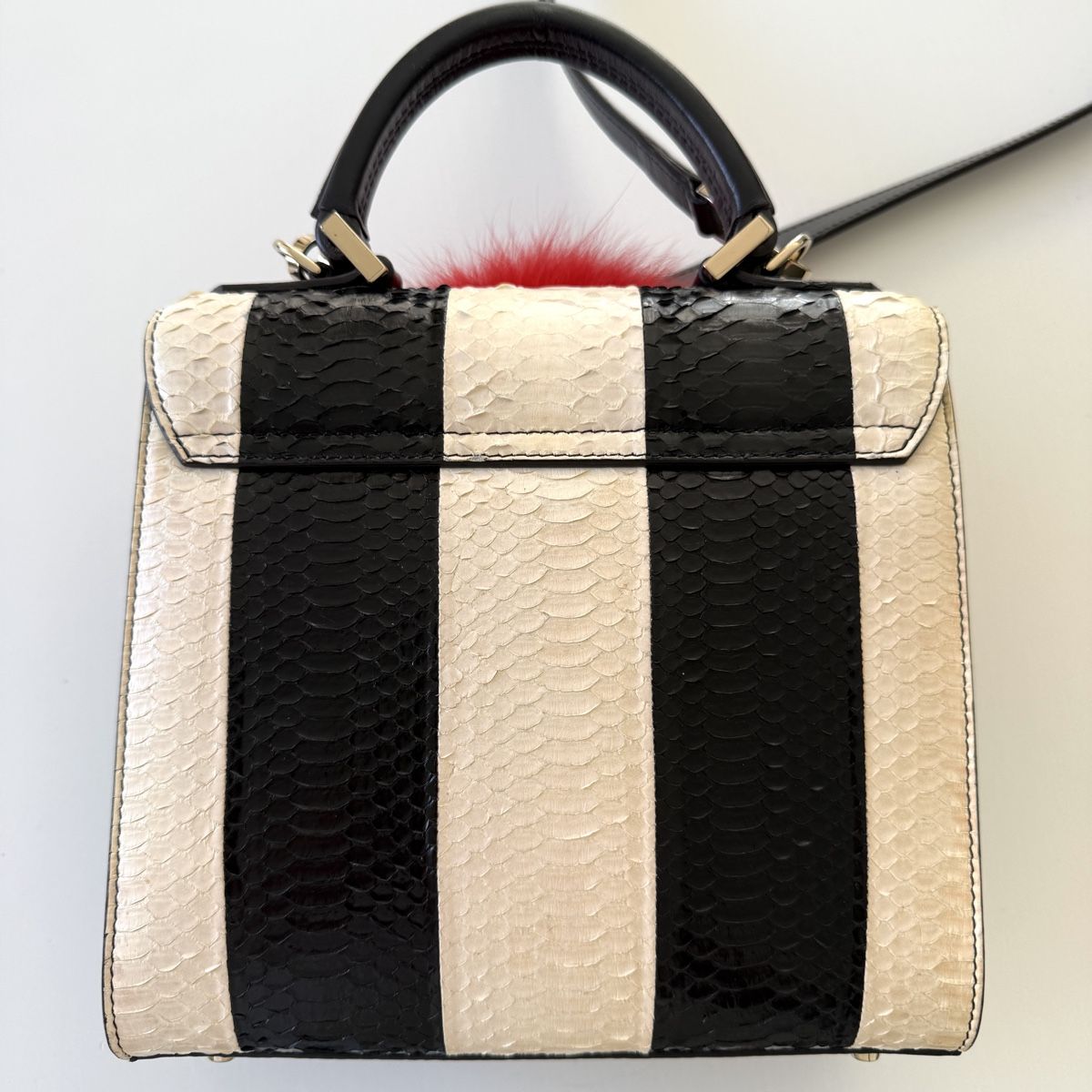 Borse da donna: LES PETITS JOUEURS Python Leather and Fox Fur Bag – Usato da Emmen venduto da Avviivva_Com2023 3