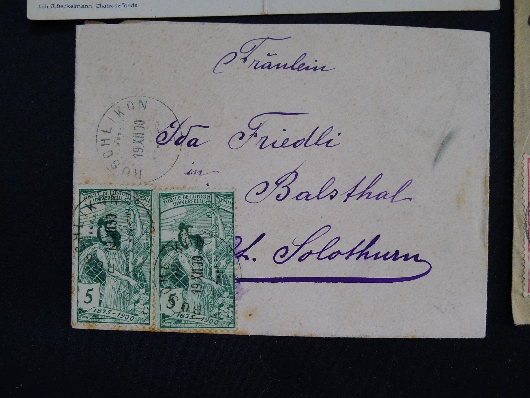 Alle Briefmarken: UPU 1900 2 Karten + 3 Briefe – Gebraucht aus Dagmersellen von wyss1982 3