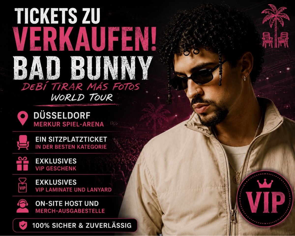 Biglietti: 2x Bad Bunny VIP Gold Premium Tickets, Düsseldorf 20.06 – Nuovo e nell'imballaggio originale da Wohlen AG venduto da prettymf