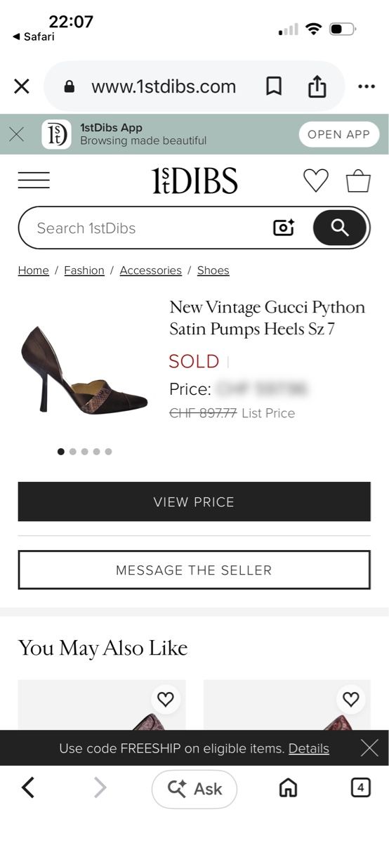 Gucci Scarpe da donna: Gucci Pumps Satin Python brown 38.5 size  – Nuovo e nell'imballaggio originale da Zürich venduto da LoveFashion76 9