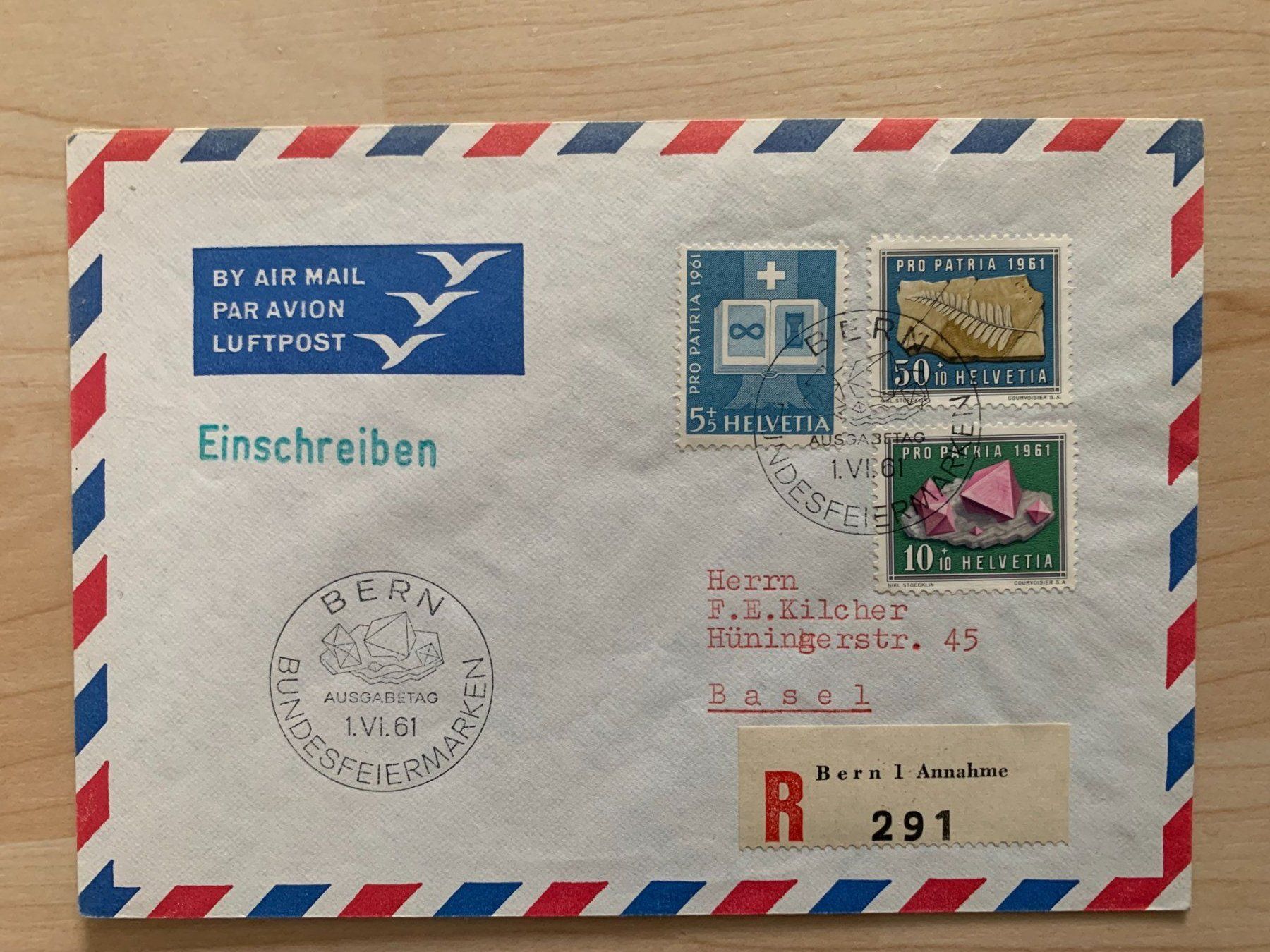 Tutti i francobolli: FDC Pro Patria I.VI.61 Bern 1 Chargebrief 291 – Usato da Landquart venduto da interesse63