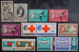 Solomon Islands British Lot mit alten Werten II